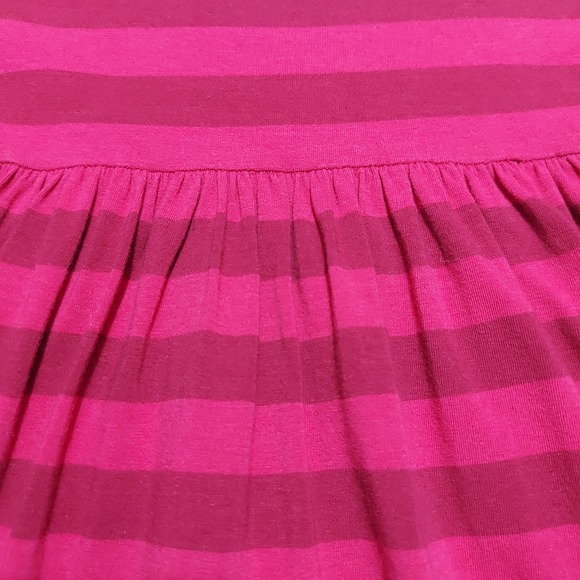 French Connection striped cotton stretch 3/4 sleeve scoop neck dress - Picture 5 of 8